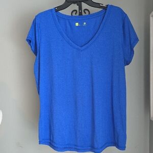 Xersion Royal Blue V-Neck Short Sleeve Tee XXL